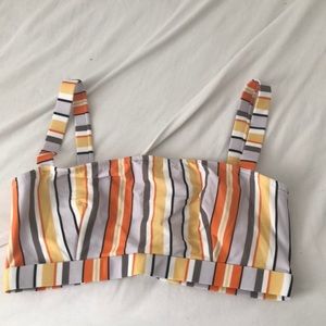 ASOS STRIPPED BIKINI TOP